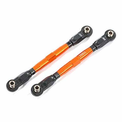Traxxas 8948A Toe links front (TUBES orange-anodized 7075-T6 aluminum stronger than titanium) (88mm) (2) rod ends rear (4) rod ends front (4) aluminum wrench (1) - Excel RC