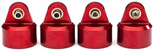 Traxxas 8964R Shock caps aluminum (red-anodized) GT-Maxx® shocks (4) - Excel RC