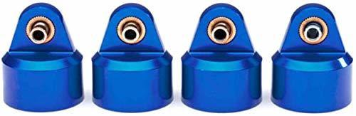 Traxxas 8964X Shock caps aluminum (blue-anodized) GT-Maxx® shocks (4) - Excel RC