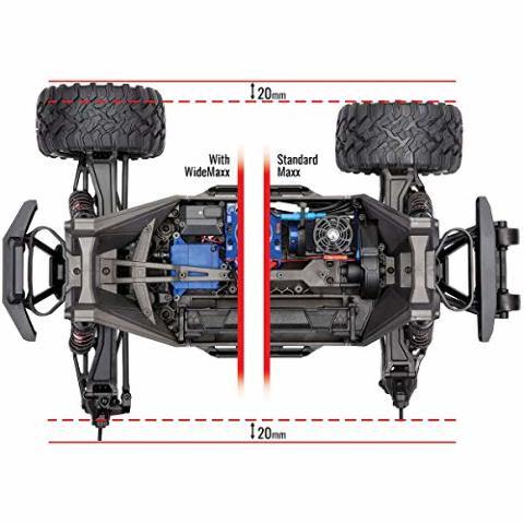 Traxxas 8995R Suspension kit WideMaxx red (includes front & rear suspension arms front toe links rear shock springs) - Excel RC