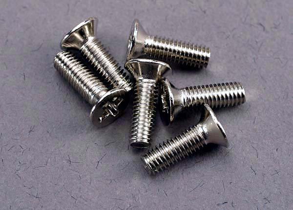 Traxxas 3177 Screws 3x10mm countersunk machine (6) - Excel RC