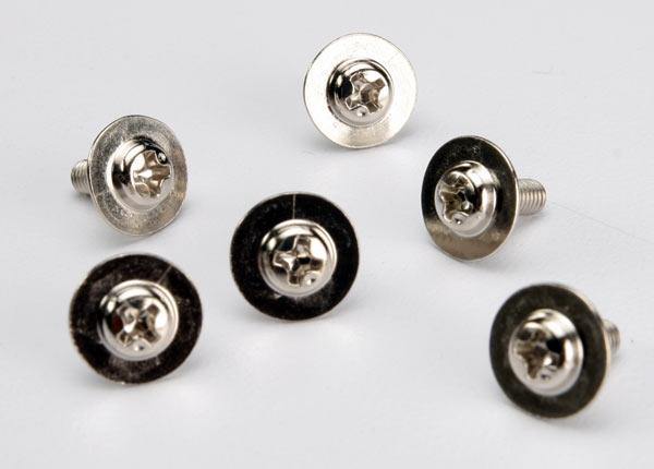Traxxas 3185X Screws 3x8mm washerhead machine (large head for motor mount) (6) - Excel RC
