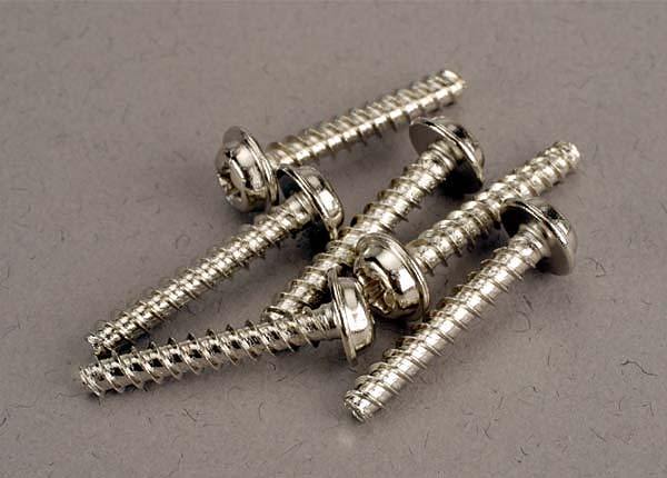 Traxxas 3289 Screws 3x18mm washerhead self-tapping (6) - Excel RC
