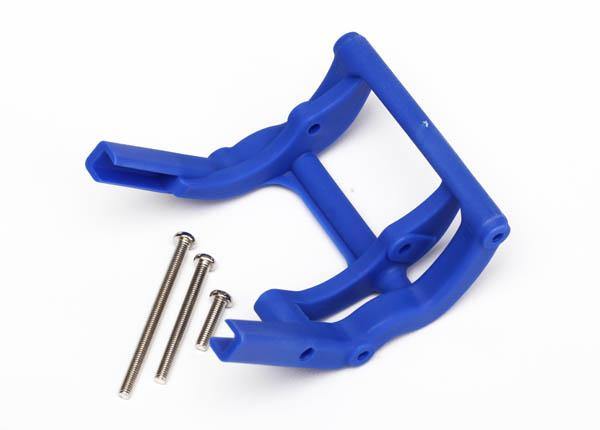 Traxxas 3677X Wheelie bar mount (1) hardware (blue) - Excel RC