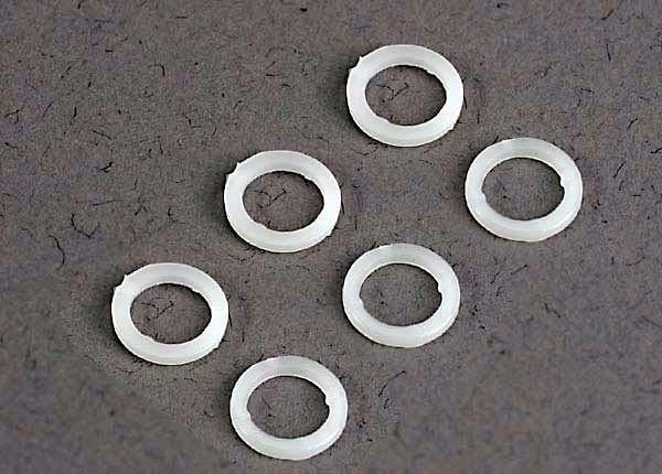 Traxxas 3685 White plastic washers (5x8x1.0mm) (6) - Excel RC