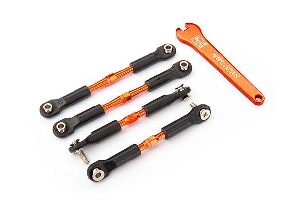 Traxxas Turnbuckles Aluminum, Camber Links Front 39mm (2) Rear 49mm (2) (Assembled W/Rod Ends & Hollow Balls) (3741) - Excel RC