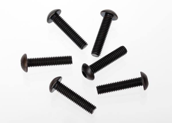 Traxxas 3929 Screws 4x18mm button-head machine (hex drive) (6) - Excel RC