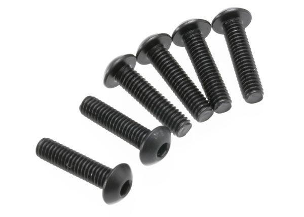 Traxxas 3933 Screws 4x16mm button-head machine (hex drive) (6) - Excel RC