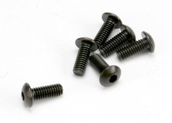 Traxxas 3936 Screws 4x10mm button-head machine (hex drive) (6) - Excel RC
