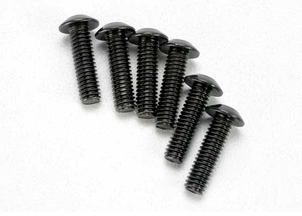 Traxxas 3938 Screws 4x14mm button-head machine (hex drive) (6) - Excel RC