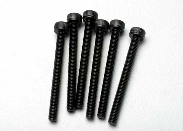 Traxxas 3964 Screws 3x32mm cap-head machine (hex drive) (6) - Excel RC