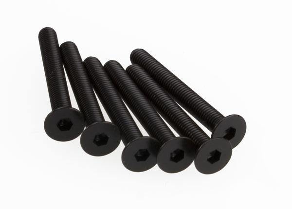 Traxxas 4858 Screws 3x25mm countersunk machine (hex drive) (6) - Excel RC