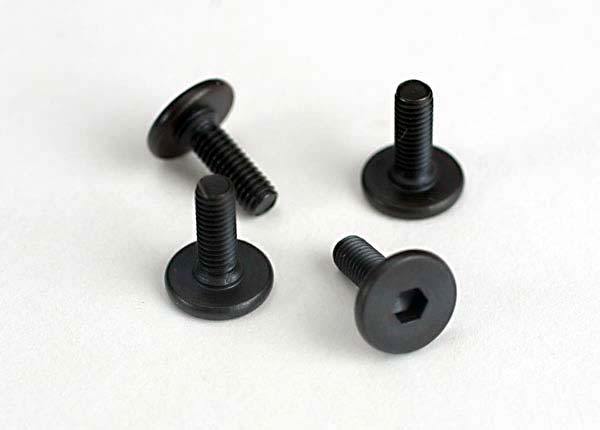 Traxxas 4859 Screws 3x10mm flat-head machine (hex drive) (4) - Excel RC
