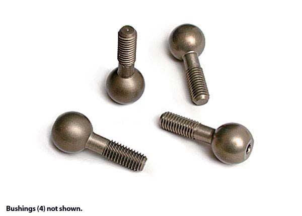 Traxxas 4933X Pivot balls hard-anodized 7075-T6 aluminum (4) pivot ball cap bushings (4) - Excel RC