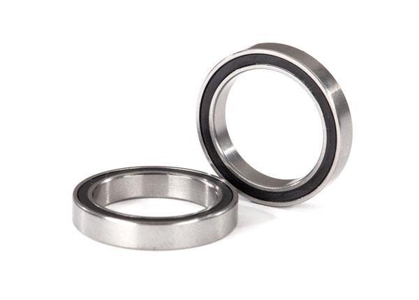 Traxxas 5098A Ball bearings black rubber sealed (17x23x4mm) (2) - Excel RC