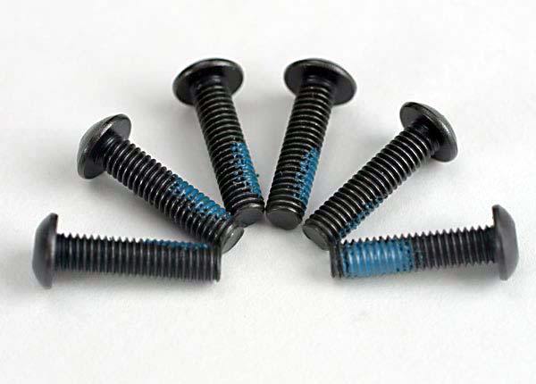 Traxxas 5282 Screws 3x12mm button-head machine (6) (starter attachment screws with threadlock) - Excel RC