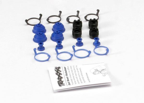 Traxxas 5378X Pivot ball caps (4) dust boots rubber (4) dust plugs rubber (4) dust boot retainers black (4)  blue (4) (2 pkgs. req. to complete truck) - Excel RC