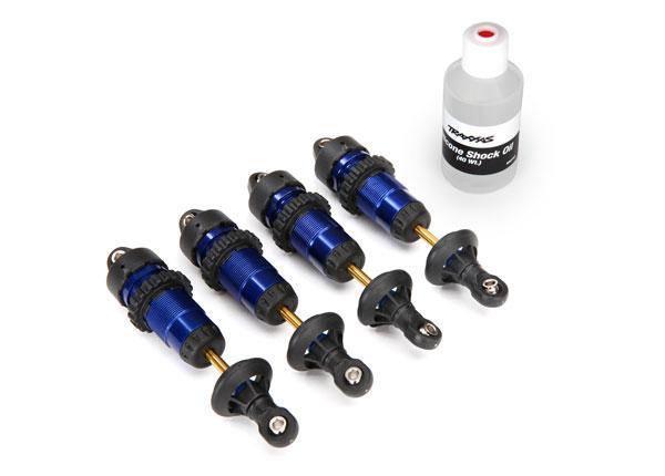 Traxxas 5460A Shocks GTR aluminum blue-anodized (fully assembled wo springs) (4) - Excel RC