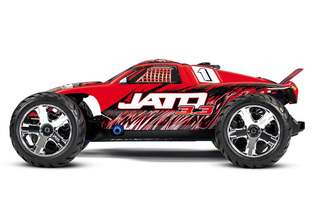 Traxxas Jato® 3.3:  1/10 Scale 2-Speed Nitro-Powered 2WD Stadium Truck Red - Excel RC