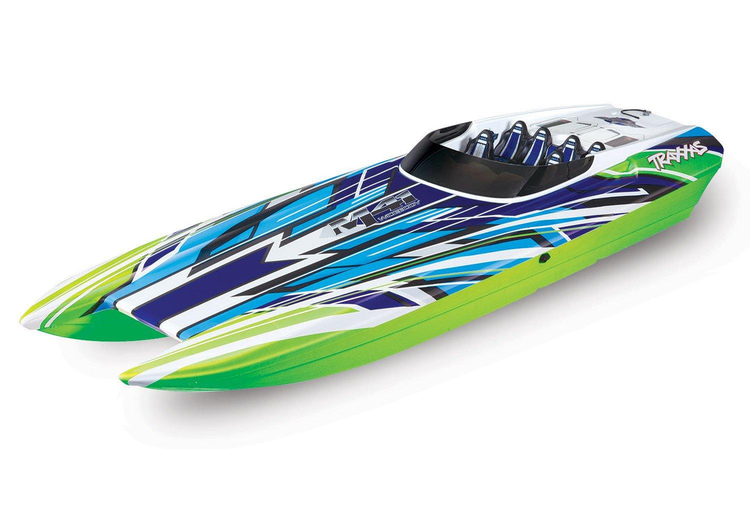 Traxxas 57046-4-GRNX DCB M41 Widebody:  Brushless 40' Race Boat with TQi Traxxas Link™ Ebled 2.4GHz Radio System & Traxxas Stability Magement (TSM)® - Excel RC