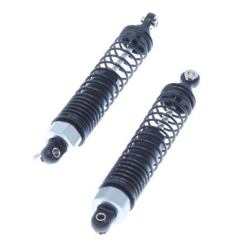 Redcat Racing Plastic body shocks w/ black springs (2pcs), Silver - Excel RC
