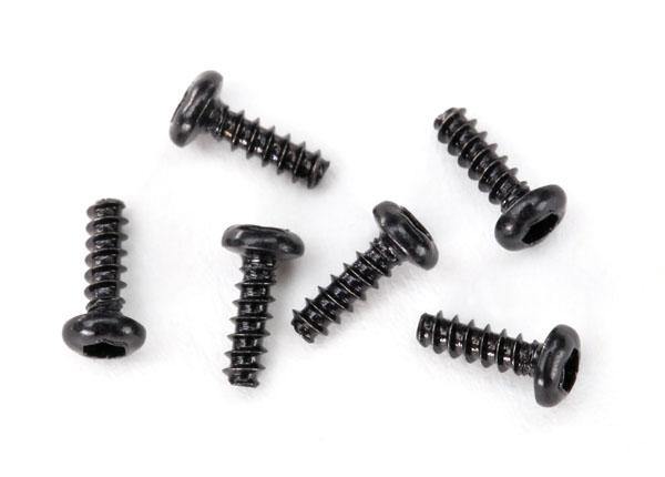 Traxxas 6644 Screws 1.6x5mm button-head self-tapping (hex drive) (6) - Excel RC