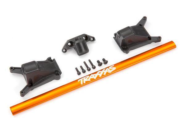 Chassis brace kit, orange (fits Rustler® 4X4 or Slash 4X4 models equipped with Low-CG chassis) - Excel RC
