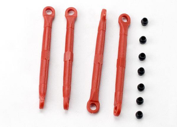 Traxxas 7038 Toe link front &amp; rear (molded composite) (red) (4) hollow balls (8) - Excel RC