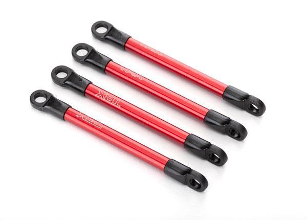 Traxxas 7118X Push rods aluminum (red-anodized) (4) (assembled with rod ends) - Excel RC