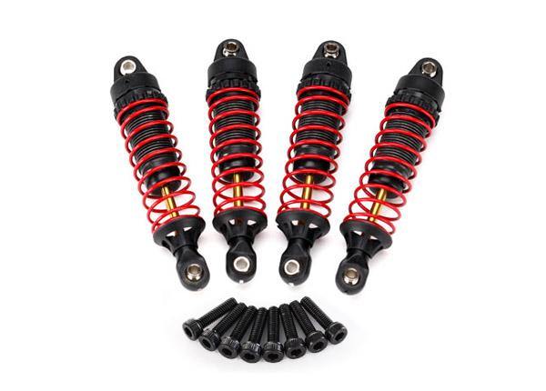 Traxxas 7665 Shocks GTR hard-anodized PTFE-coated aluminum bodies with TiN shafts (fully assembled w springs) (4)  2.5x10mm CS (8) - Excel RC