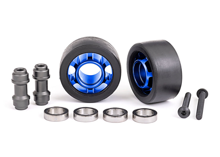 Wheels Wheelie Bar 6061-T6 Aluminum Anodized (2) Axle Wheelie Bar 6061-T6 Aluminum (2) 10X15X4 Ball Bearings (4) 7775