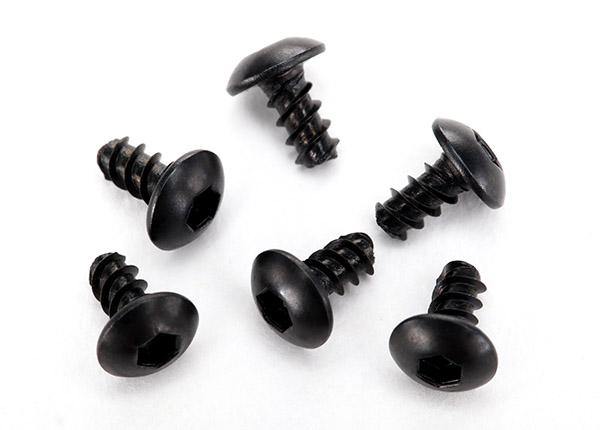 Traxxas 7944 Screws 2.6x5mm button-head self-tapping (hex drive) (6) - Excel RC