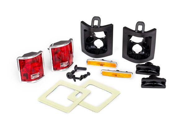 Traxxas 8135 Tail lights left & right (assembled) tail light retainers left & right side marker lights (assembled) (2) side marker retainers (2) mounting tape (2) 1.6x5 BCS (self-tapping) (4) 2.6x8 BCS (2) (fits #8130 body) - Excel RC