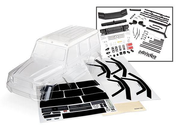 Traxxas 8811 Body Mercedes-Benz® G 500® 4x4² (clear requires painting) decals window masks (includes rear body post grille side mirrors door handles & windshield wipers) - Excel RC