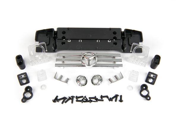 Traxxas 8813X Grille Mercedes-Benz® G 500® 4x4² grille mount grille insert headlight lens (2) headlight reflector (2) reflector lens (2) bumperette front (2) bumperette mount (2) turn sigl housing (2) turn sigl housing retainer (2) turn sigl len - Excel RC
