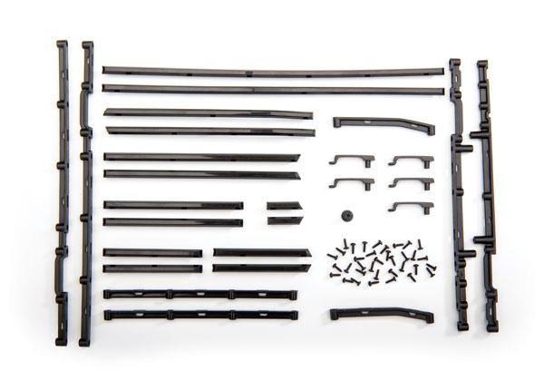 Traxxas 8815X Side trim left & right (black) side trim retainers (8) door handles left right & rear door handle mount 1.6x5 BCS (self-tapping) (42) - Excel RC