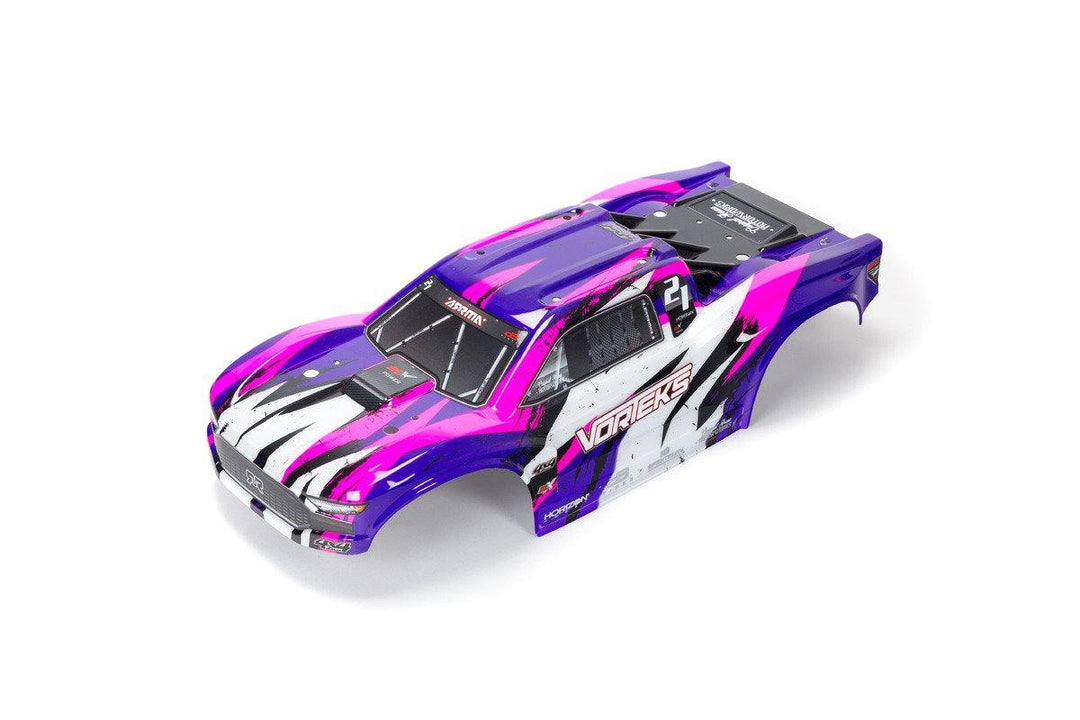 Arrma ARA402327 VORTEKS 4X4 BLX Painted Decal Trimmed Body(Purple) - Excel RC