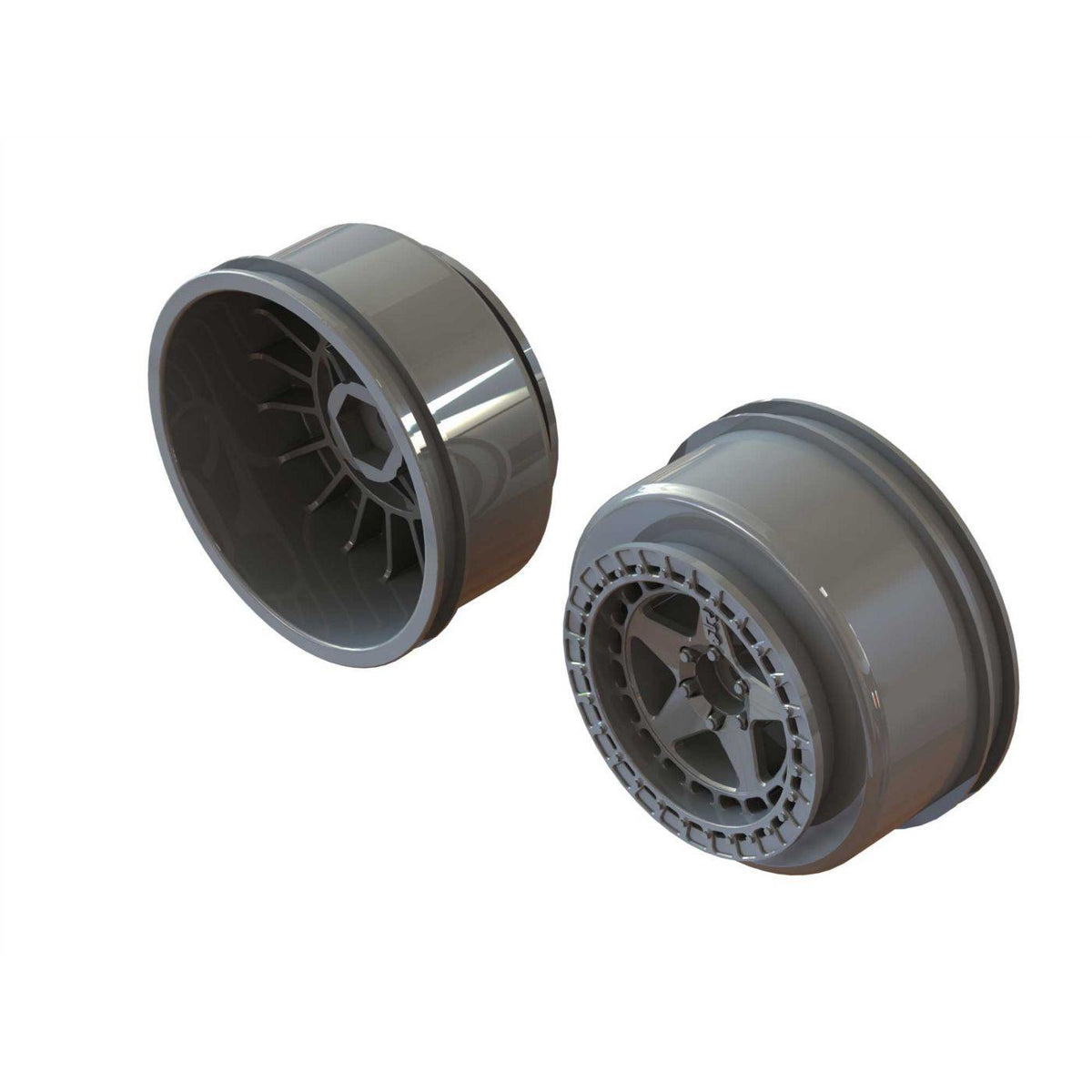 Arrma SC 2.2"/3.0" Wheel 14mm Hex Gun Metal (2) ARA510126 - Excel RC
