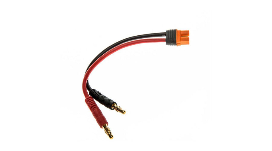 Spektrum Adapter: IC3 Battery / 4mm Male Bullets 6" 13AWG - Excel RC