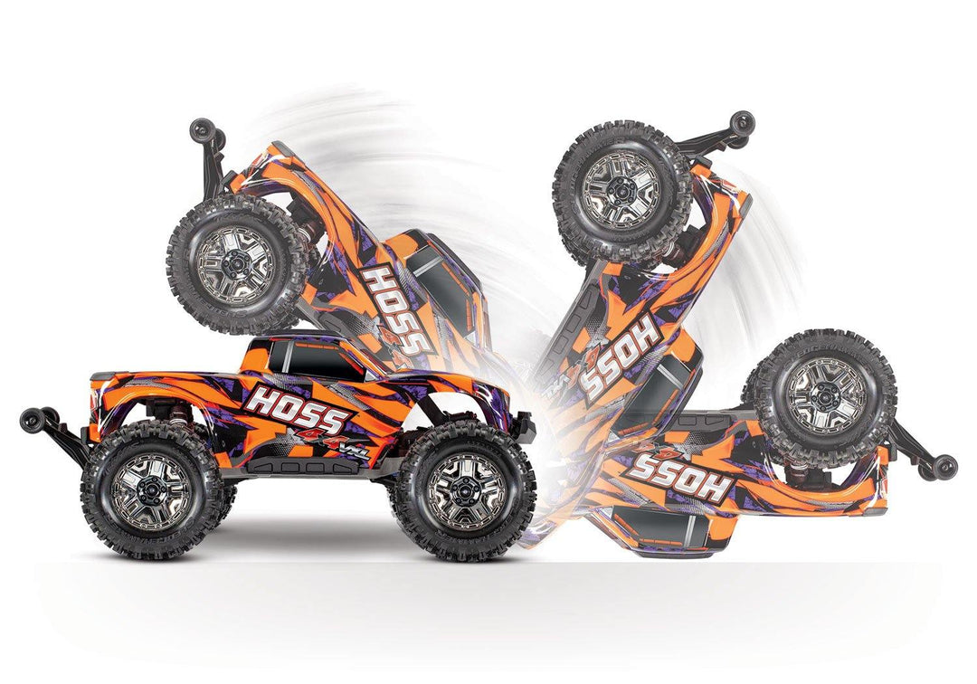Traxxas Hoss™ 4X4 VXL: 1/10 Scale Monster Truck Orange - Excel RC