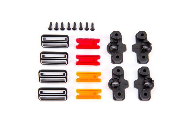 Marker light housing (4)/ marker light mount (4)/ marker light lens (red (2), amber (2))/ reverse lens (left & right)/ 1.6x5 BCS (self-tapping) (8) - Excel RC