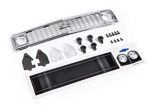 Traxxas Grille, Chevrolet Blazer (1972)/ grille retainers (5)/ headlight housing (2)/ lens (2)/ 2.6x8 BCS (5)/ 2.5x6 BCS (4) (fits #9111 body) 9120 - Excel RC
