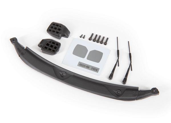 Traxxas Mirrors, side, black (left & right)/ windshield wipers (2)/ cowl/ 2.5x8 BCS (3)/ 2.5x10 CS (2)/ 1.6x5 BCS (2) (fits #9211 body) 9217 - Excel RC