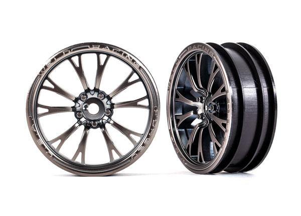 Traxxas 9472A Wheels, Weld Satin Black Chrome (Front) (2) - Excel RC