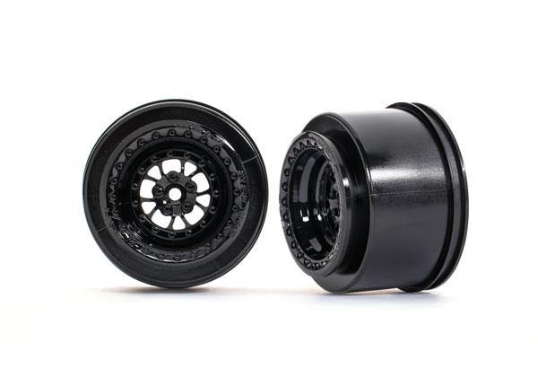 Traxxas 9473 Wheels, Weld Gloss Black (Rear) (2) - Excel RC