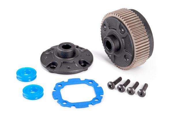Traxxas 9481 Differential with steel ring gear/ side cover plate/ gasket/ x-rings (2)/ 2.5x10mm BCS (4) - Excel RC