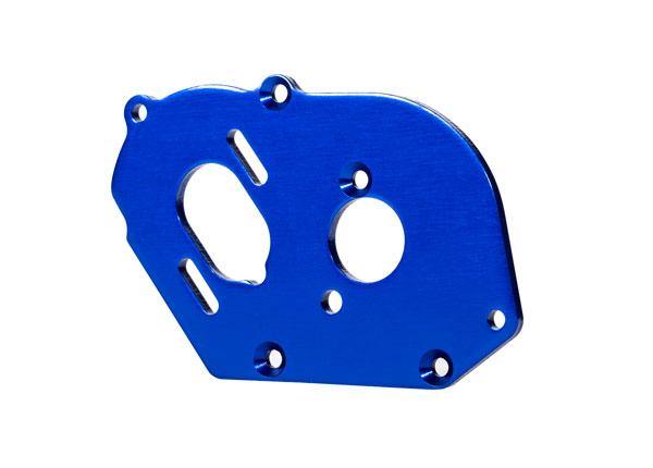 Traxxas 9490X Plate, motor, blue (4mm thick) (aluminum)/ 3x10mm CS with split and flat washer (2) - Excel RC