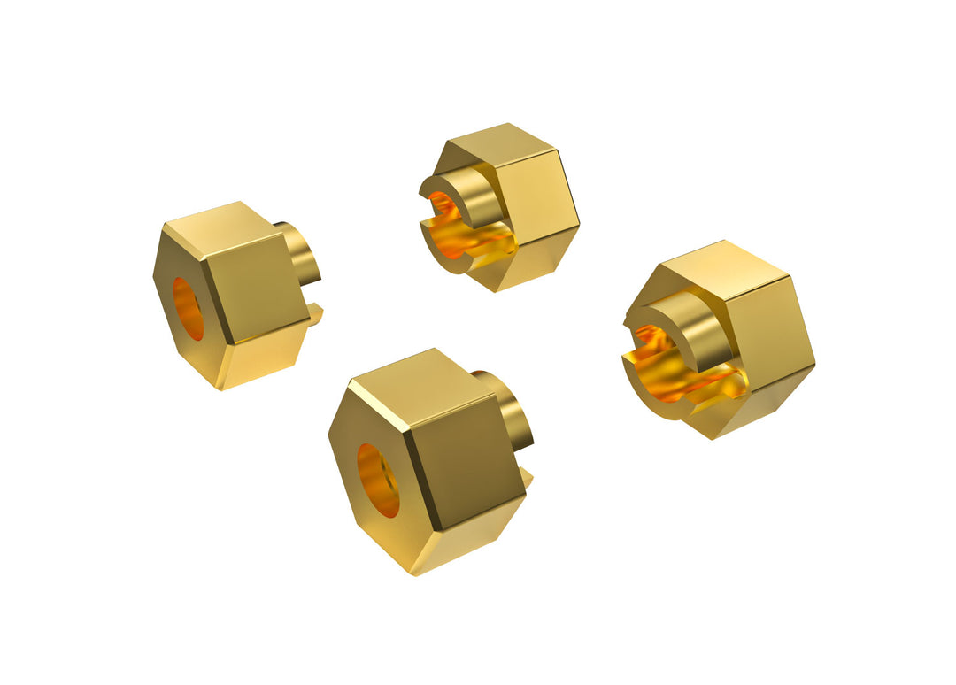 Traxxas Wheel hubs 7mm hex (4) axle pins (4) 9750