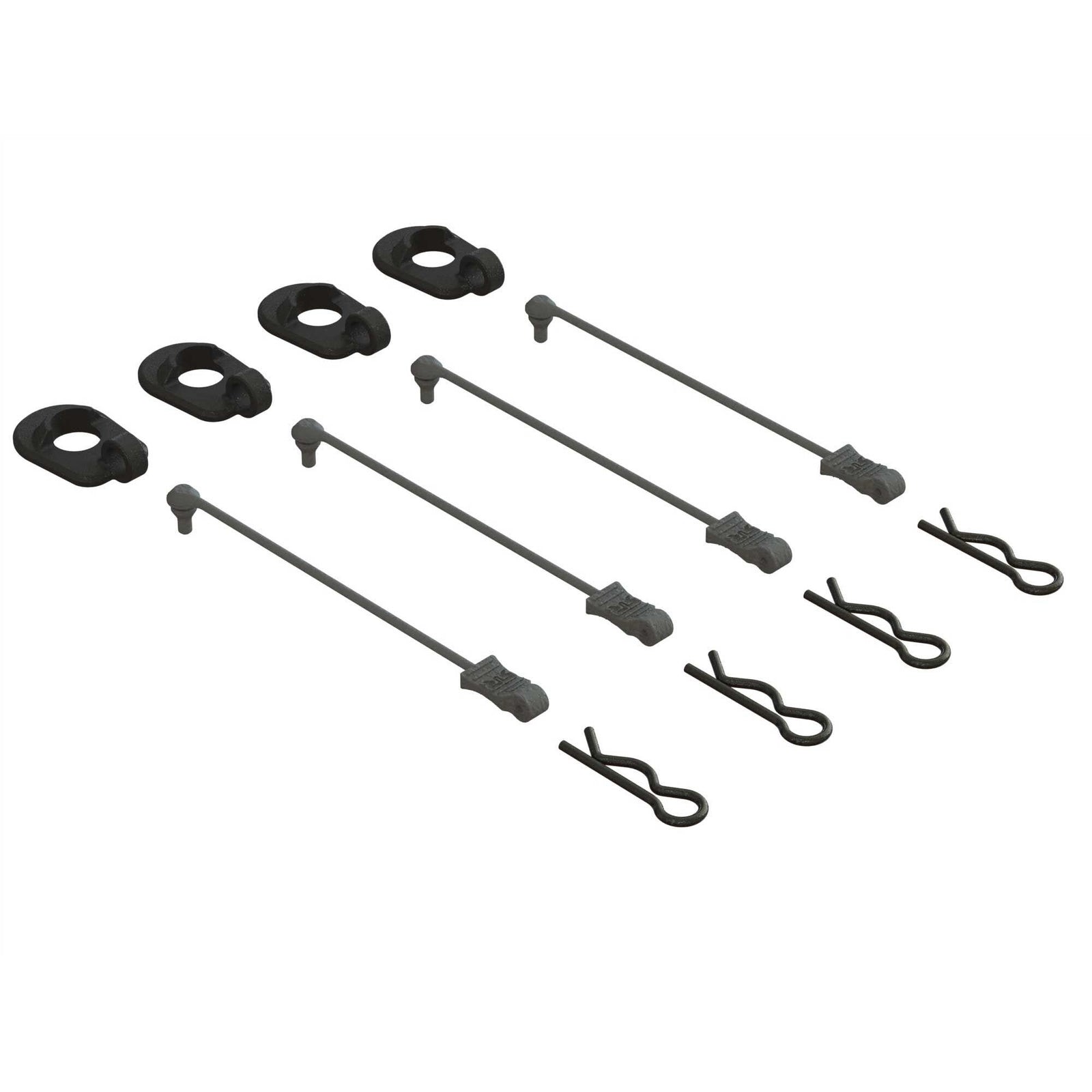 Arrma Body Clip Retainers 1/5 Scale (Black, 4) ARA390294 - Excel RC