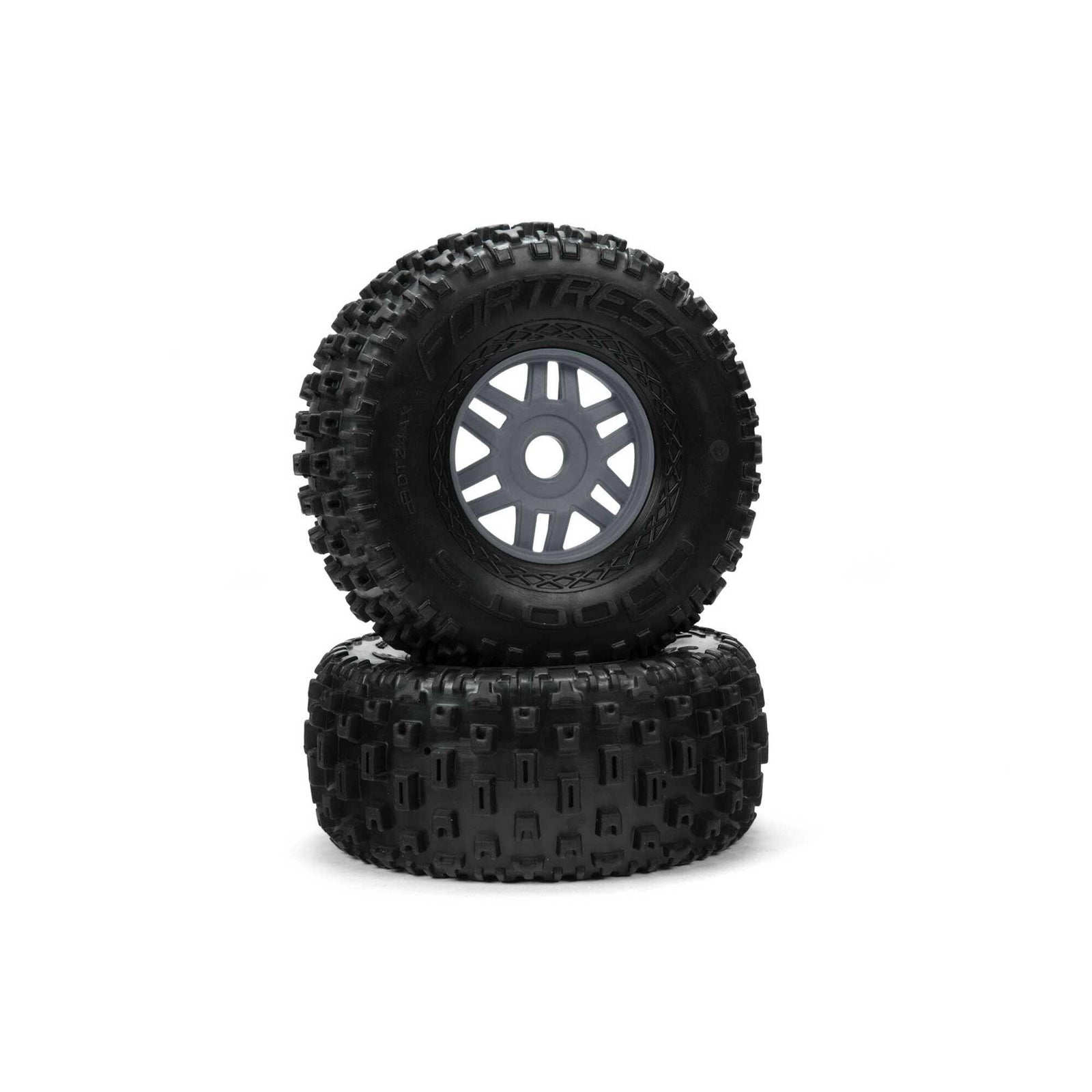 Arrma dBoots 'Fortress' Tyre Set Glued Gun Metal (Pair) ARA550069 - Excel RC